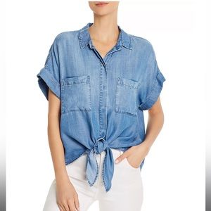 Bella Dahl front tie Jean shirt